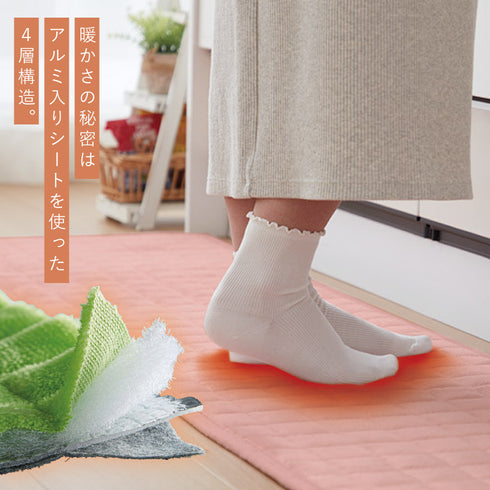 アルミ入り暖かキッチンマット 180cm.|s4